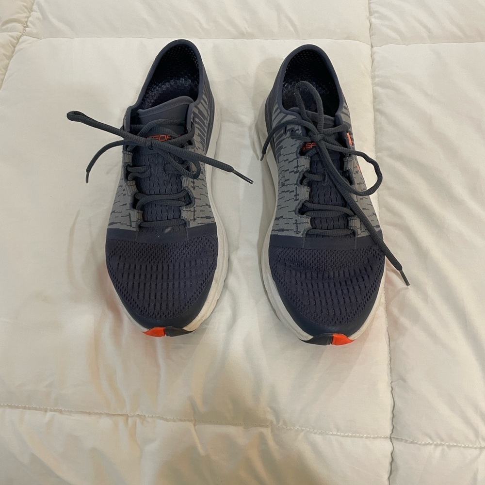 Under Armour Gray and Orange Sneakers